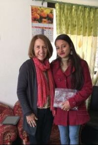 One of our Co-Founders, Sarah, with Neha in Kathmandu during her course. 